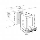 UWKes1752 Cantina Libherr sottopiano H.85 porta vetro inox