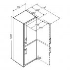 CNef3515 Frigo Liebherr 60cm.inox A++ no-frost H.182cm