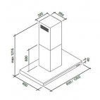 LUMEN Cappa Falmec parete cm.60 inox 800mc.